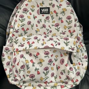 Flowery white backpack